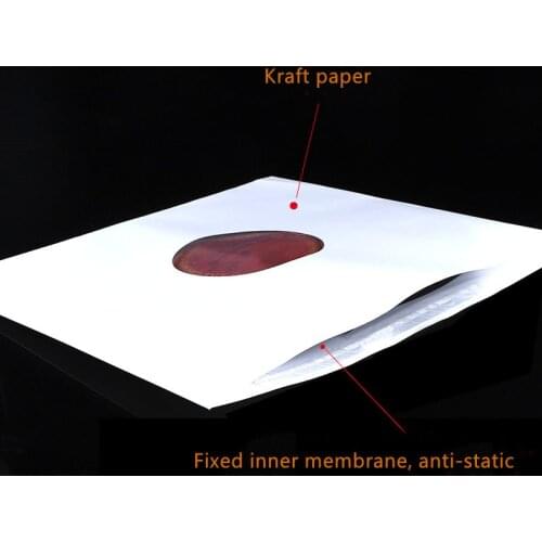 12 Inch 10 Inch 7 Inch LP Vinyl Record Paper Bag Kraft Paper + PE Film Double Inner Bag Protective Bag Anti-static