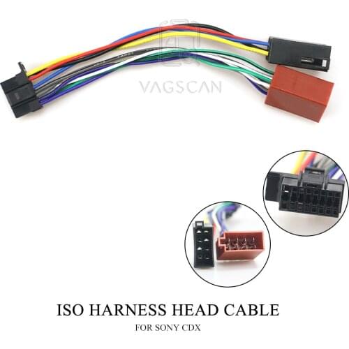 15-110 Car Stereo Radio ISO Harness Head Cable for SONY CDX Stereo Radio Wire Adapter Plug Wiring Connector Cable