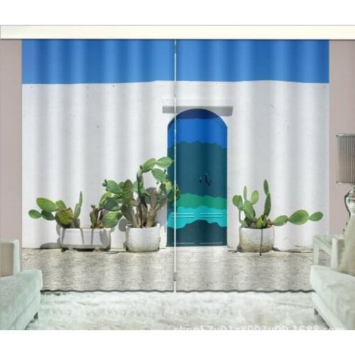 3D Window Curtains Cactus sunshade Living Room office Bedroom Hotel decoration Cortina Drapes Rideaux Customized size pillowcase