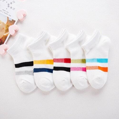 5 pair/lot White Soft Mesh Color Matching Summer Cotton Knit Cute Girl Baby Socks Kids Boy Newborn Socks Skarpetki Miaoyoutong