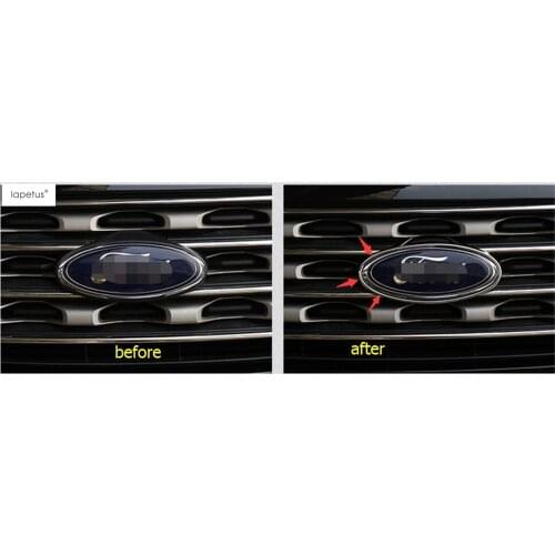 ABS ! Accessories For Ford Explorer 2016 2017 Front Grille LOGO Decorative Frame Molding Cover Kit Trim 1 Piece