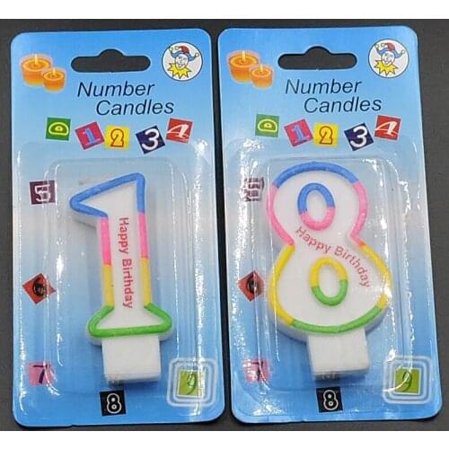 Color edge large digital creative smokeless candle birthday cake decoration for childrens first birthday party