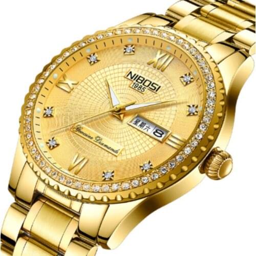 NEW NIBOSI Watch Mens Waterproof Top Brand Watches Stainless Steel Quartz Clock Man Full Steel Wrist Watch Relogio Masculino