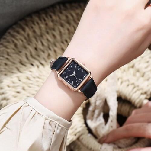 Durable Delicate Quartz Movement Digital Wristwatch Faux Leather Strap Wrist Watch Digital for Daily Wear