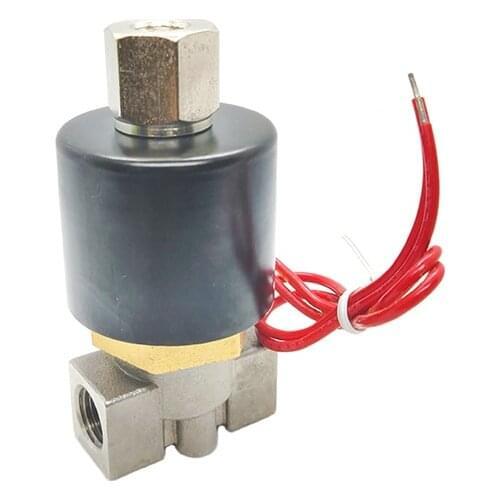 DN8 Stainless Steel Normally Open Solenoid Valve 2 Way Corrosion Resistant Switch Valve Water Valve 220V 24V 12V