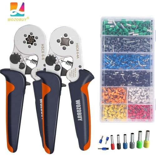 Ferrule Crimping Wire Pliers,Tubular terminal crimping tools,Mini Adjustable Ratchet Quick crimping Pliers Tools with Terminals