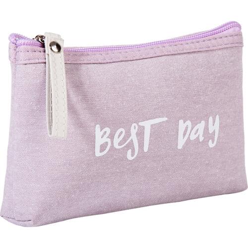 Canvas Waterproof Cosmetic Bag Ladies Casual and Convenient Clutch Bag Letter Girl Pencil Case Storage Bag Wash Bag