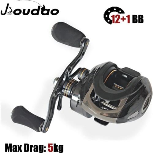 Jioudao 12+1BB Baitcasting Reel 6.3:1 Gear Ratio Carp Reel Magnetic Brake System 5KG Drag Fishing Coil