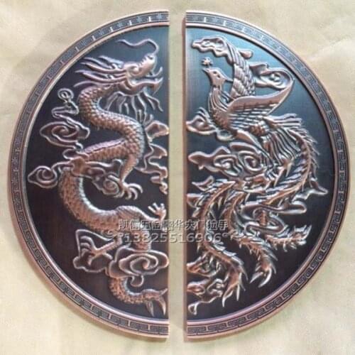 A Chinese antique wooden carved door handle handle a frameless glass door handle custom bronze handle