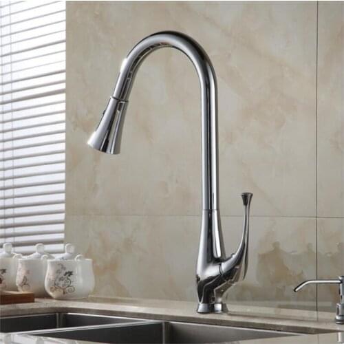Kitchen Oil bubbed, Brushed Nickel, Chrome Pull Down basin Faucet Wholesale New arrival Solid Brass Swivel Pull Out Sink Mixer