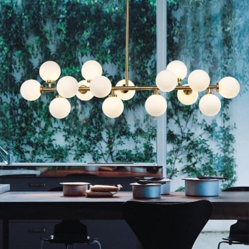 Glass Ball Chandelier Lighting For Living room Bedroom Dining table glass ball chandelier Nordic Designer Chandelier Lighting