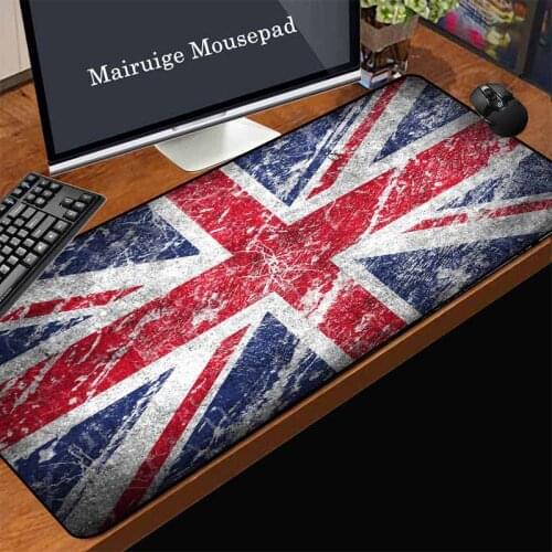 Mairuige Pattern Game Mouse Pad British Flag Computer Mouse Pad Non-slip Natural Rubber Mouse Pad Player Mouse Mat