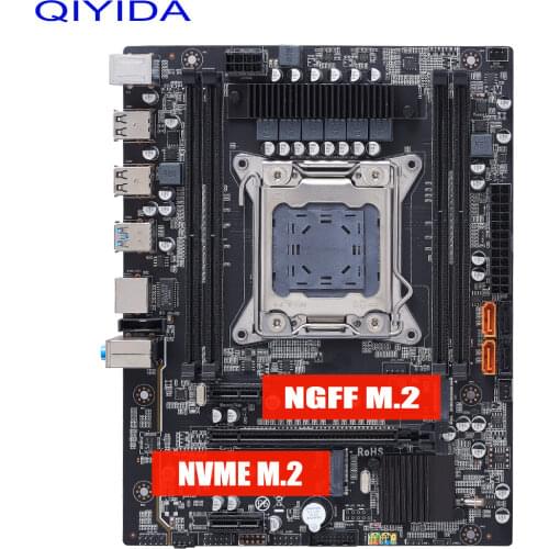QIYIDA X99 Desktop motherboard LGA 2011-3 LGA2011-3 v3 v4with dual M.2 slot Support four channels x99motherboard TF F8 DDR4 ECC