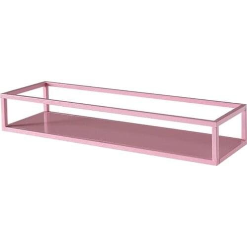 Rectangle/Square Geometric Line Metal Storage Tray Dessert Plate Pink/Black/White