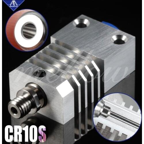 Upgrade Mellow Top Quality Cr10s Pro All Metal Titanium Heat Break aluminum Heatsink Kit For 3D Printer Cr-10s Pro Hotend