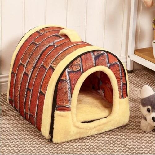 NEW Folding doghouse doggie bed dog and cat pet house can remove and wash pet beds for fall and winter