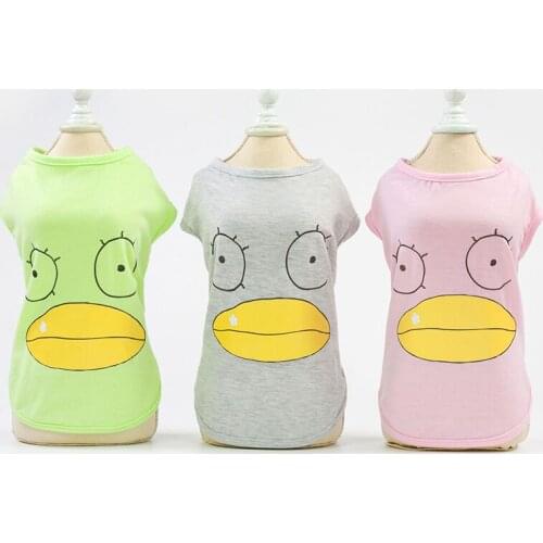 Pet clothes fashion vest Pomeranian Teddy Lovely dogs pet cats Soft and comfortable duck vest