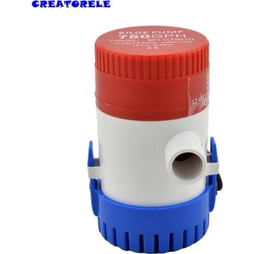 24V 750GPH bilge pump smaII DC submersible Fountain garden irrigation swimming pool clean farming transfer