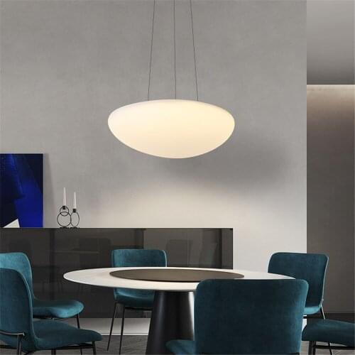 Ins Hot PE White Cloud Led Pendant Lamp Art Cobblestone Bedroom Dining Table Parlor Cafe Decorative Hanging Light Fixtures