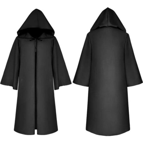 Dropshipping Adult Kids Solid Color Hooded Witch Vampires Cape Halloween Masquerade Cloak