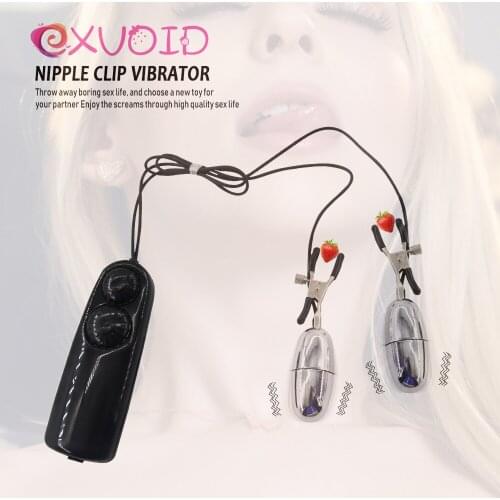 Remote Control Female Breast Stimulator Clitoris Clips Sex Toys for Couples Flirting BDSM Nipple Clamps Vibrator