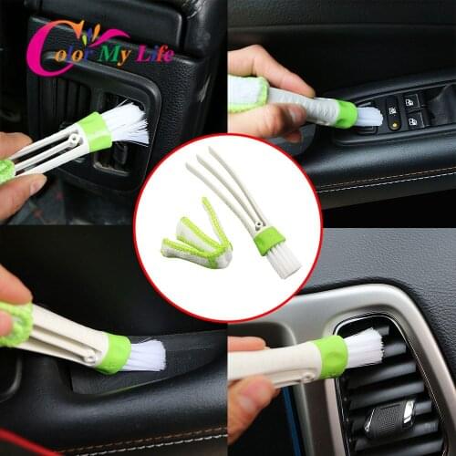 Color My Life Car Air Conditioner Outlet Window Cleaning Tool Multi-purpose Brush for Tesla Model 3 Model3 2017-2020 Accessories