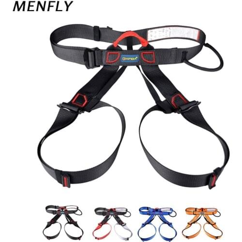 MENFLY Climbing Harnesses Camping Outfitting Safety Belt Waist Support Zipline Equipment Half Body Aerial Survival Accessories