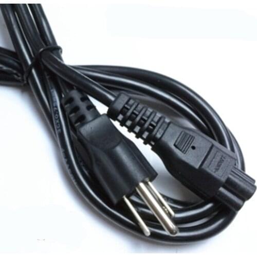 50pcs US USA Plug Power Supply Adapter Lead Cable 3 Prong American IEC C5 Cloverleaf AC Power Cord 1.2m 4ft For Notebook Laptop