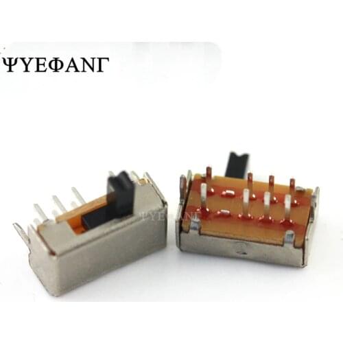 10Pcs SK23D07 8 Pin PCB 3 Position 2P3T DP3T Miniature Slide Switch Side Knob SK23D07VG5 Handle high 5mm