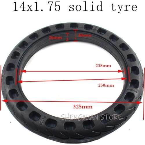 Good quality Free shipping 14 inch lithium tram bicycle tyre 14x1.75 bicycle electric bicycle explosion-proof solid tire