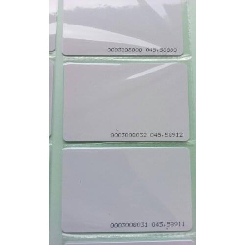 YongKaiDa Wholesale 6000pcs/lot ISO 18000-2 64bits 125kHz RFID Blank rfid access control card TK4100 EM4100 rfid smart ID card