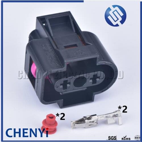 1 set Delphi 2 Pin Washer Fluid Sensor Plug Coolant Tank Reservoir Sensor Connector For Audi VW Jetta Golf 1J0 973 202 1J0973202