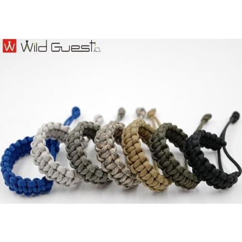 1 Pcs Adjustable Survival Emergency Bracelet 550 Paracord Cord Bracelet Weaving Cord For Camping Hiking