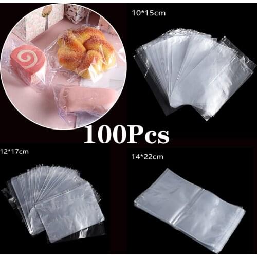 100pcs/Pack 3 size PVC Shrink Wrap Bags Heat Sealing Film Wrapping For Soap Book Bath Shoe Seal Storge Baskets Packaging