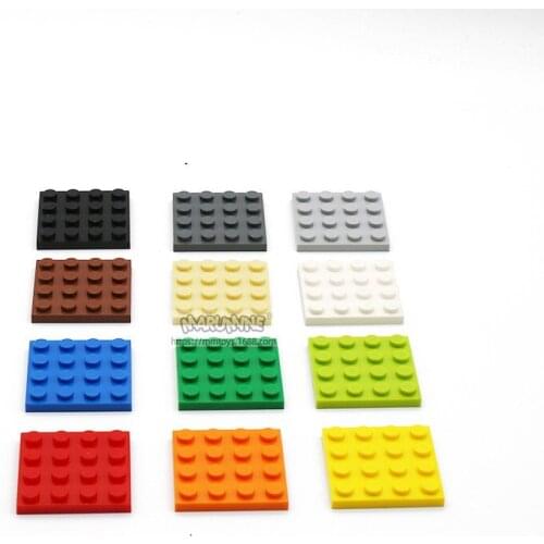 30PCS lot DIY Building Blocks Thin Figures Bricks 4x4 Dots Educational Creative Toys for Children Size Compatible With lego