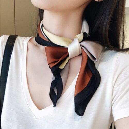 70 cm new scarves small squares female in the spring and autumn decoration joker professional scarf hair hoop ribbon the van