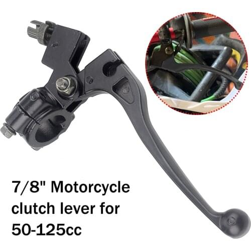 Black Left 22mm 7/8 Inch Aluminum Handlebar Clutch Lever for Pit Dirt Bike Motorcycle ATV Clutch Lever Motorcyle Accessories