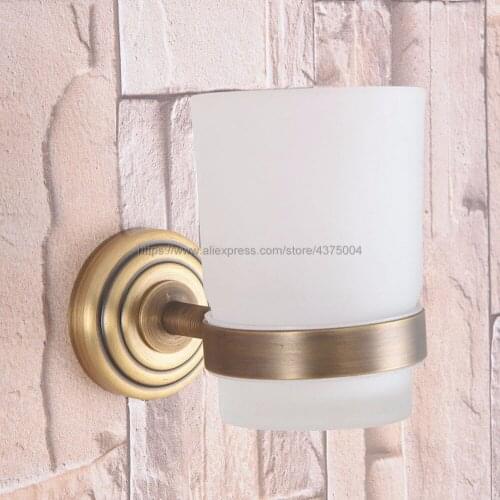 Antique Brass Toothbrush Holder Tumbler Holder Toothbrush Holder With Single Glass Cup Bathroom Accessories Nba745