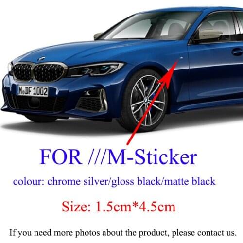 Car Decal Sport Badge Fender 3D M Emblem for BMW M3 M5 M6 X1 X2 X3 X5 E53 E87 E46 E60 F30 E92 E70 E87 E38 E39 Z3 Z4