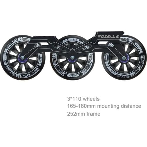 Roselle Skates Bases 3x110 mm 85A Wheels 252 mm Equal Distance Chassis 165-180 mm Mounting Distance Inline Roller Skates Frame