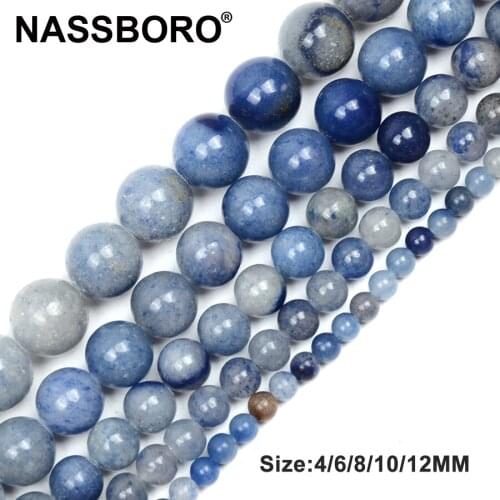 Natural Stone Lan Dongling Beads for Jewelry Making Loose Spacer Bead DIY Bracelet Craft 4 6 8 10 12MM Pick Size Handmade/Diy