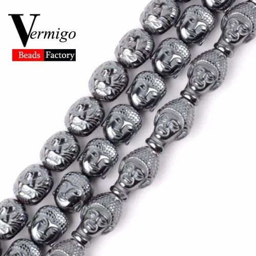 Natural Gem Stone Buddha Lion Hematite Beads Charm Jewelry Accessories Spacer Beads For Jewelry Making 20pcs Diy Bracelet
