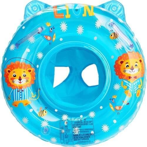 Double Handle Safety Baby Seat Float Swim Ring Inflatable Infant Kids Swimming Pool Rings Water Toys Swim Circle For Kids