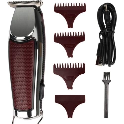 Professional Length Adjustable Electric Cordless Low Noise Barber Home Cutting Machine Haircut Trimmer Hair Clipper