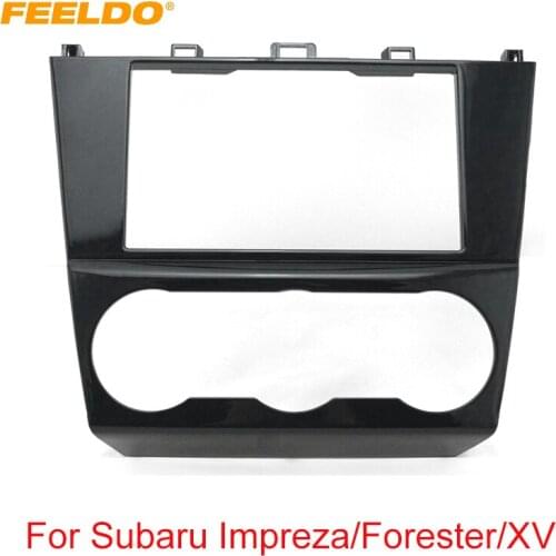 FEELDO Car 2DIN Refitting Radio Stereo DVD Frame Fascia For Subaru Impreza/Forester/XV Dash Panel Installation Kits #FD3640