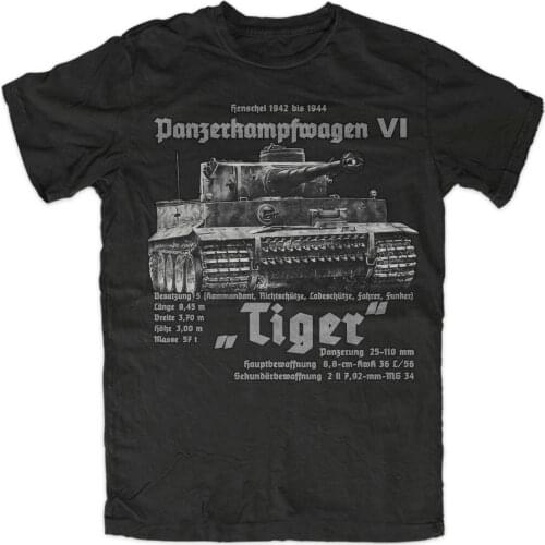 Tiger Tanks Premium Men T-Shirt Tank Force King Tiger Tank World Shirts Short Casual 100% COTTON O-Neck
