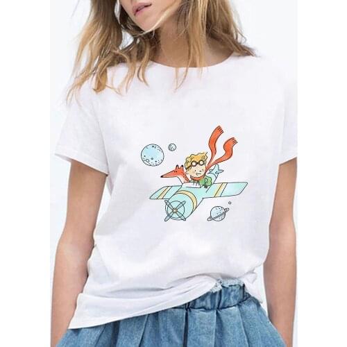 New Women T-shirts Vintage Versatile Retro Kawaii T Shirts Women Футболка женская Cheap Punk Loose Vogue Little Prince Tshirt