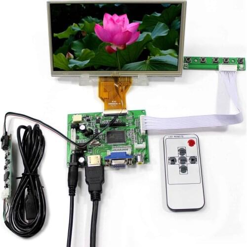 HD MI VGA 2AV LCD Controller Board+6.5inch AT065TN14 800x480 LCD Screen With Touch Panel