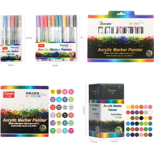 6/12/1824/36 colorsWater-based art pen wholesale 0.7mm line width hook line pen graffiti coloring watercolor pen
