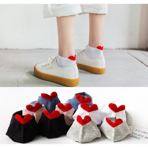 Ladies Love Style Cute Ankle Socks Women Sox Calcetines Mujer 2021 Fasshion Casual Cotton Chaussette Femme Sokken Girls Summer